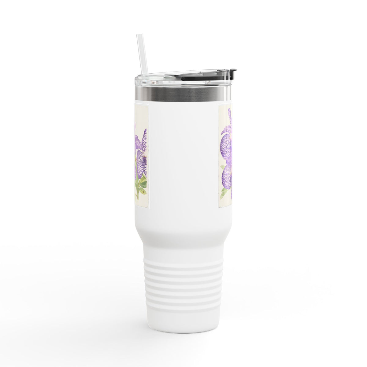 Vanda coerulea Purple Snake Plant Illustration Travel Mug | 40oz Insulated Tumbler