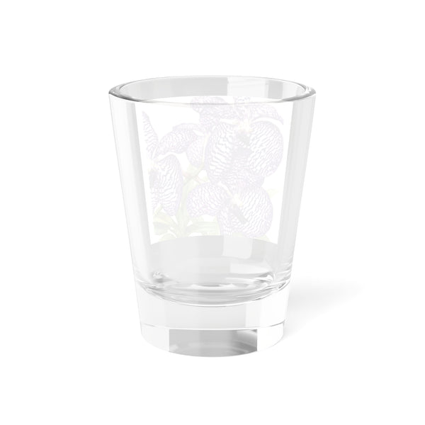 Vanda coerulea Purple Orchid Illustration Shot Glass | Floral Botanical Barware