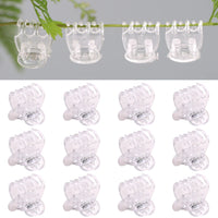 20-100PCS Transparent Garden Plant Clips Clear Plastic 6-Claw Orchid Clamp Flower Climbing Stem Butterfly Decorative Support