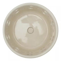 Dixie Small White Ceramic round Orchid Planter with Drainage Holes and Attached Saucer (5 In. L X 5 In. W X 5 In. H)