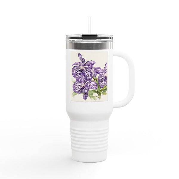 Vanda coerulea Purple Snake Plant Illustration Travel Mug | 40oz Insulated Tumbler