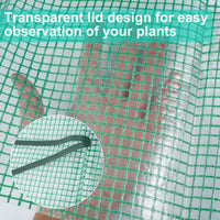 Walk-In Greenhouse Cover Waterproof PE Greenhouse Replacement Cover with Roll-Up Zipper Door Uv-Resistant Small Warm House
