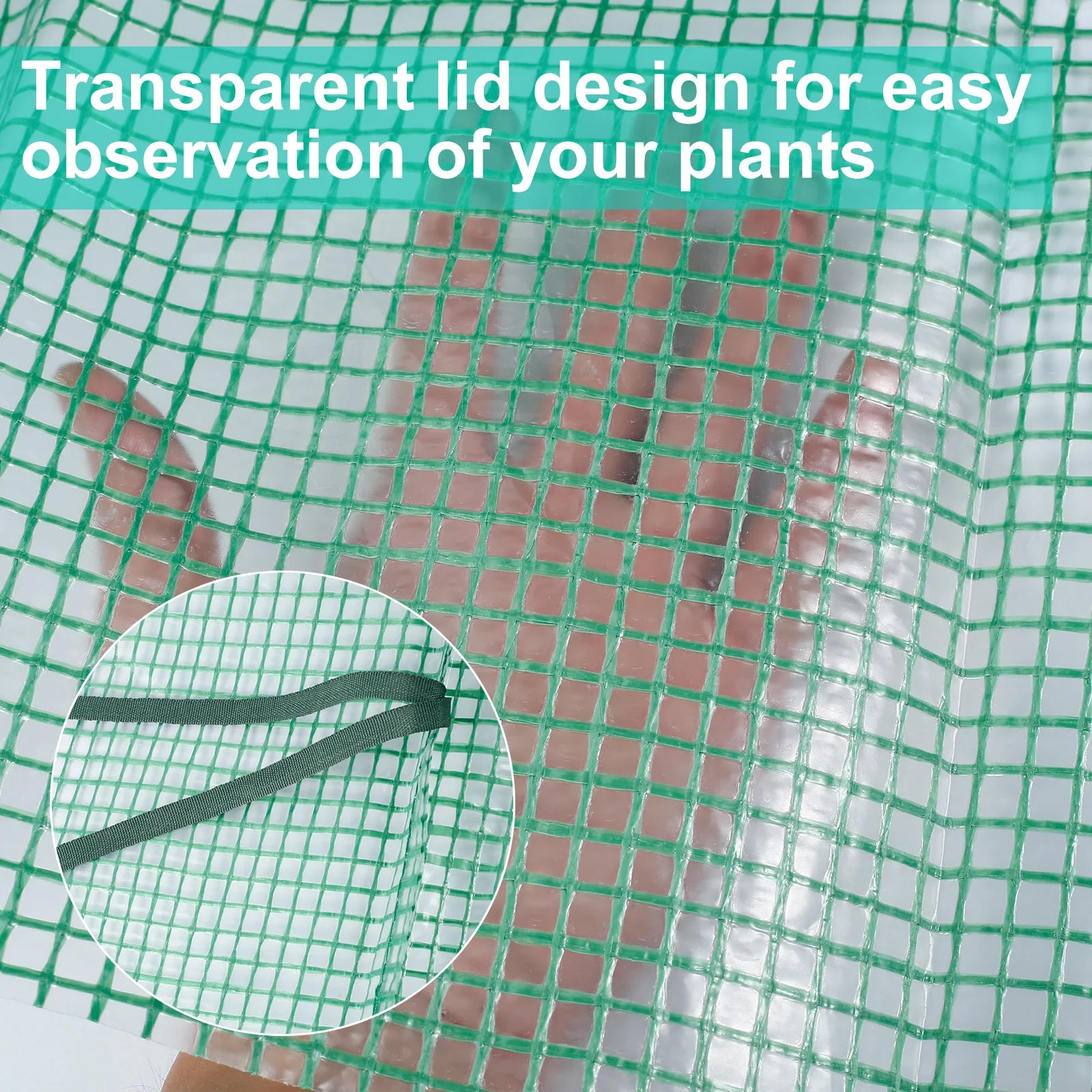 Walk-In Greenhouse Cover Waterproof PE Greenhouse Replacement Cover with Roll-Up Zipper Door Uv-Resistant Small Warm House
