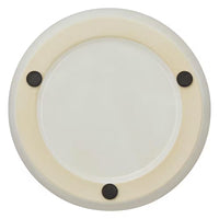 Dixie Small White Ceramic round Orchid Planter with Drainage Holes and Attached Saucer (5 In. L X 5 In. W X 5 In. H)