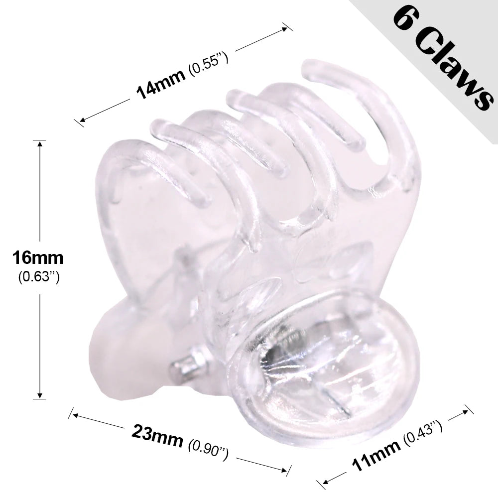20-100PCS Transparent Garden Plant Clips Clear Plastic 6-Claw Orchid Clamp Flower Climbing Stem Butterfly Decorative Support