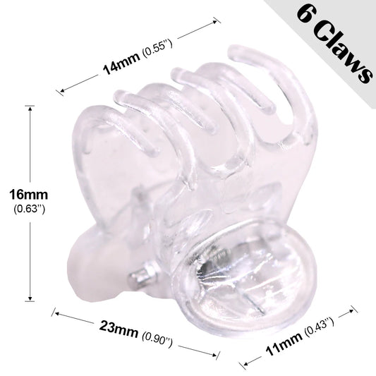20-100PCS Transparent Garden Plant Clips Clear Plastic 6-Claw Orchid Clamp Flower Climbing Stem Butterfly Decorative Support