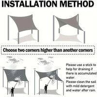 Outdoor Waterproof Sunshade Sail Sunshade Canopy Used for Garden Balcony Canopy Sunshade